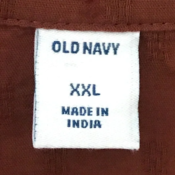 Old Navy Rust Burnt Orange Oversized Smoked Long Sleeve Boho Peasant Blouse - Picture 9 of 14